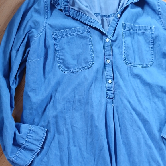 Chambray Shirt Dress - Picture 2 of 3